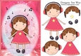 Cutey Pie Headphones A5 Card Front & Decoupage