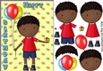 Happy Birthday Boy Dark Skin A5 Card Front & Decoupage