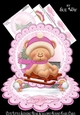 Cute Little Sledging Bear Scalloped Round Easel Mini Kit