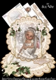 Sweet Little Christmas Dreams Scalloped Round Easel Card 