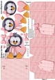 Cute Little Snow Heart Penguin Box Card
