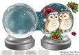 Christmas Owls Snow Globe
