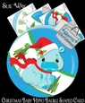Christmas Baby Hippo Bauble Shaped Card