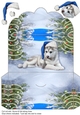 Christmas Husky Puppy in the Snow Money Wallet