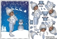 Sweet Little Here Comes Santa Claus Topper and Decoupage