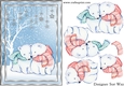 Cuddle Up & Keep Warm Polar Bears in the Snow A5 Topper & Decoupage