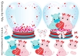 Hippo Couple Be My Valentine Heart Globe
