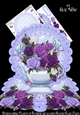 Overflowing Teapot of Flowers Scalloped Round Easel Card Mini Kit