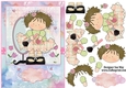 A Little Bit of Blusher Cute Girl Card Front & Decoupage
