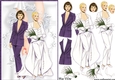 Bride and Bride Wedding Decoupage Purple Suit 2