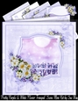 Pretty Purple & White Flower Tranquil Scene Mini Kit  (No Greeting Panel on Card Front)
