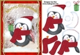 Penguin Christmas Snow A5 Card Front & Decoupage