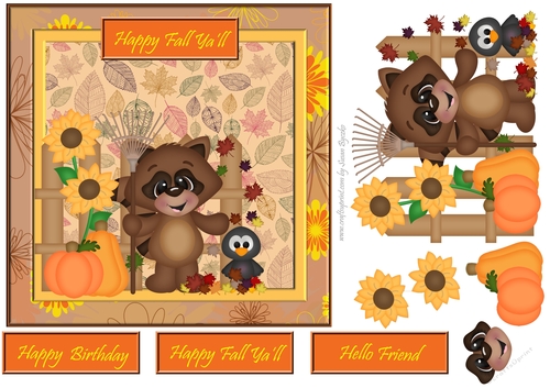 Autumn Raccoon & friend