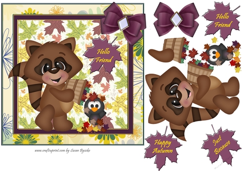 Autumn Raccoon & friend 2