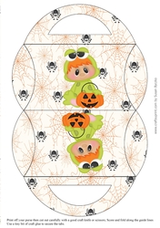 Halloween Frog Candy Purse with a Spider and Web Halloween Background