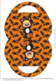 Halloween Kitten Candy Purse with Orange with Bats Background