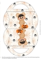 Halloween Bear Candy Purse with an Spiders and Webs Halloween Background 