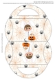 Halloween Bunny Candy Purse with a Spider and Web Halloween Background 