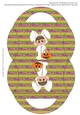 Halloween Bunny Candy Purse with a Striped Halloween Background 
