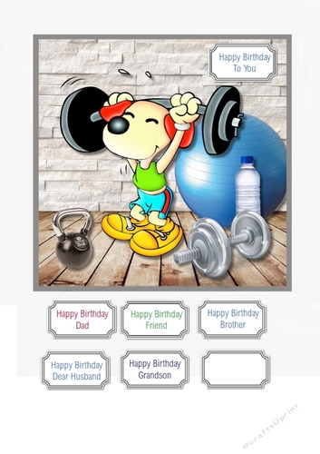 Working up a sweat birthday male
