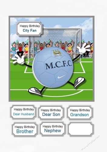 Manchester City Humorous Card Topper