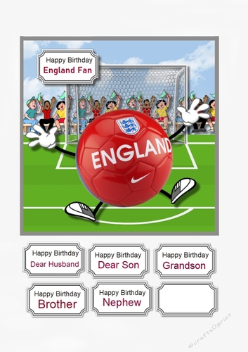 England Football Fan Humorous Card Topper
