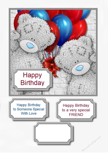 Tatty Teddy with Balloons