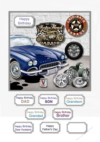 Botch it Garage Birthday/Fathers Day topper