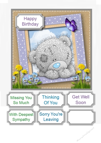 Tatty Teddy all occasion card topper