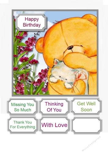 Forever friends with cat all occasions card topper