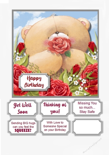 Forever Friends Rose Garden all occasion card topper