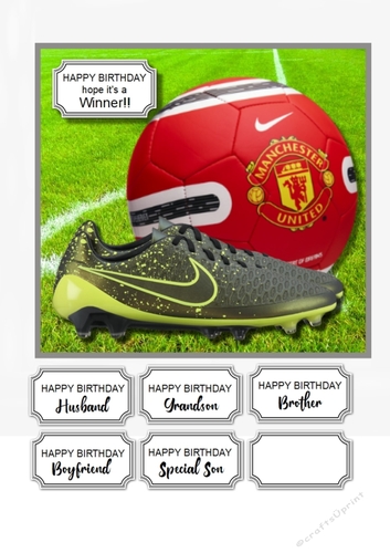 Man United card topper