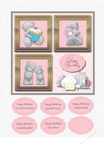 Tatty teddy multi frame birthday