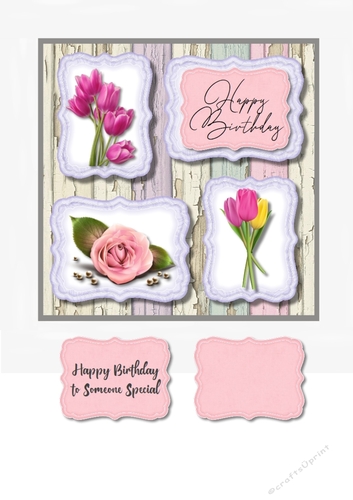 Floral card topper