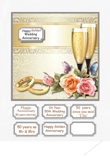 Golden wedding anniversary 50 years
