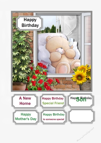 Forever Friends multi occasion card topper