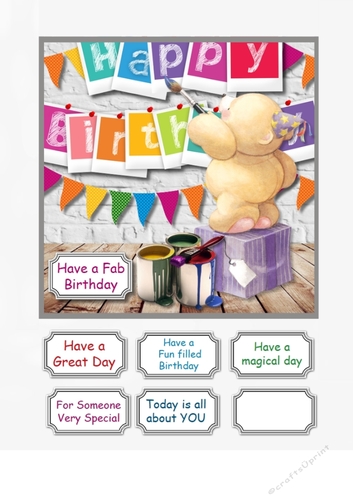 Forever friends bear painting birthday
