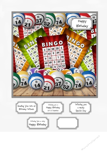 Bingo bonkers card topper