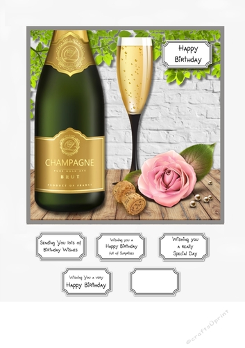 Champagne and roses birthday