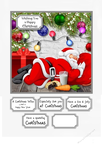 Christmas Santa sleeping on the job
