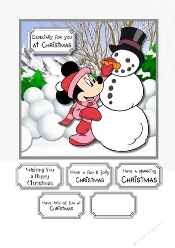 Christmas Minnie finishing touches
