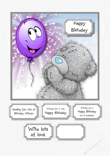 Tatty Teddy with balloons