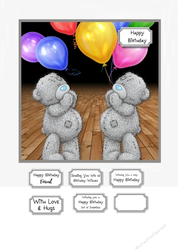 Tatty Teddy with balloons