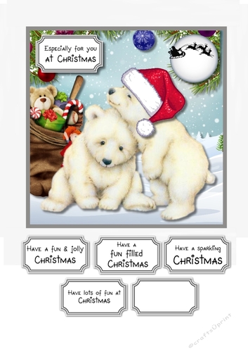 Christmas polar bear friends