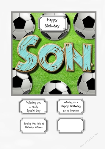 Football Son Birthday topper