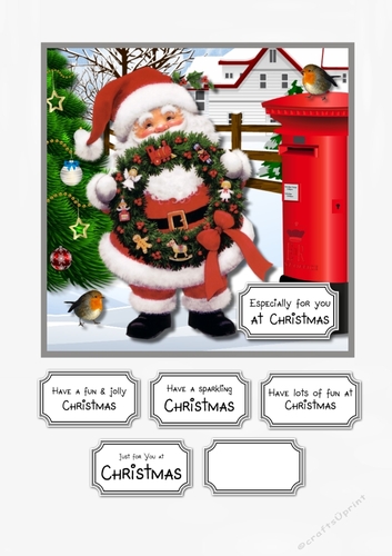 Santa and the Christmas Wreath