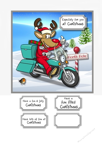 Rudolf on his funky moped