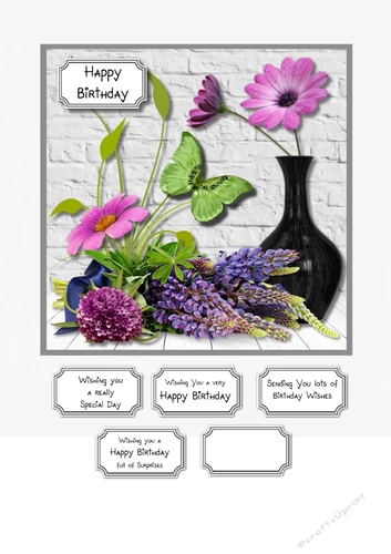 Floral Card Topper