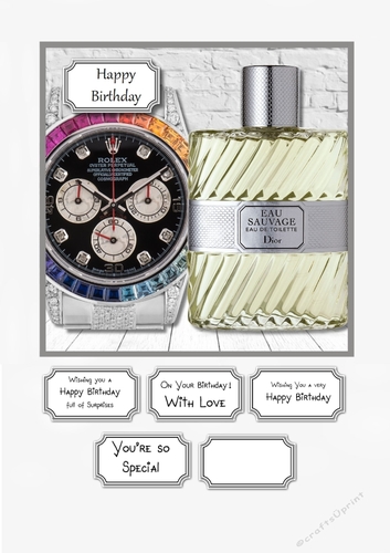 Male Birthday card topper
