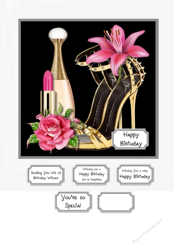 Shoes, perfume and flowers